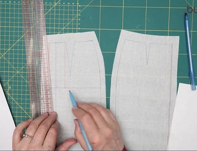 Корректировка выкроек поясных изделий: юбка