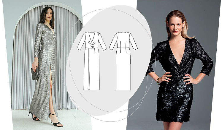 Платье с пайетками